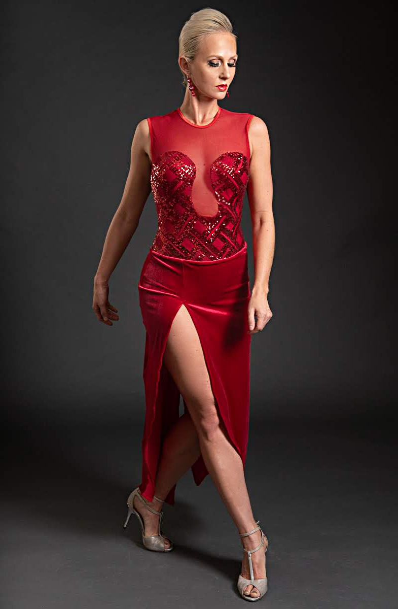 Voorstel Fervent Publiciteit Tango Show Red Velvet Performance Dress – Tango With Love