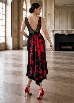 Velvet Showcase Dress Satin Back Panel