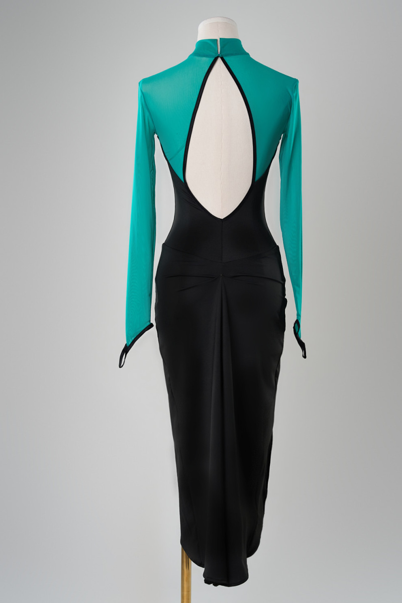Jade Plunged Neck Showcase Dress - Image 4