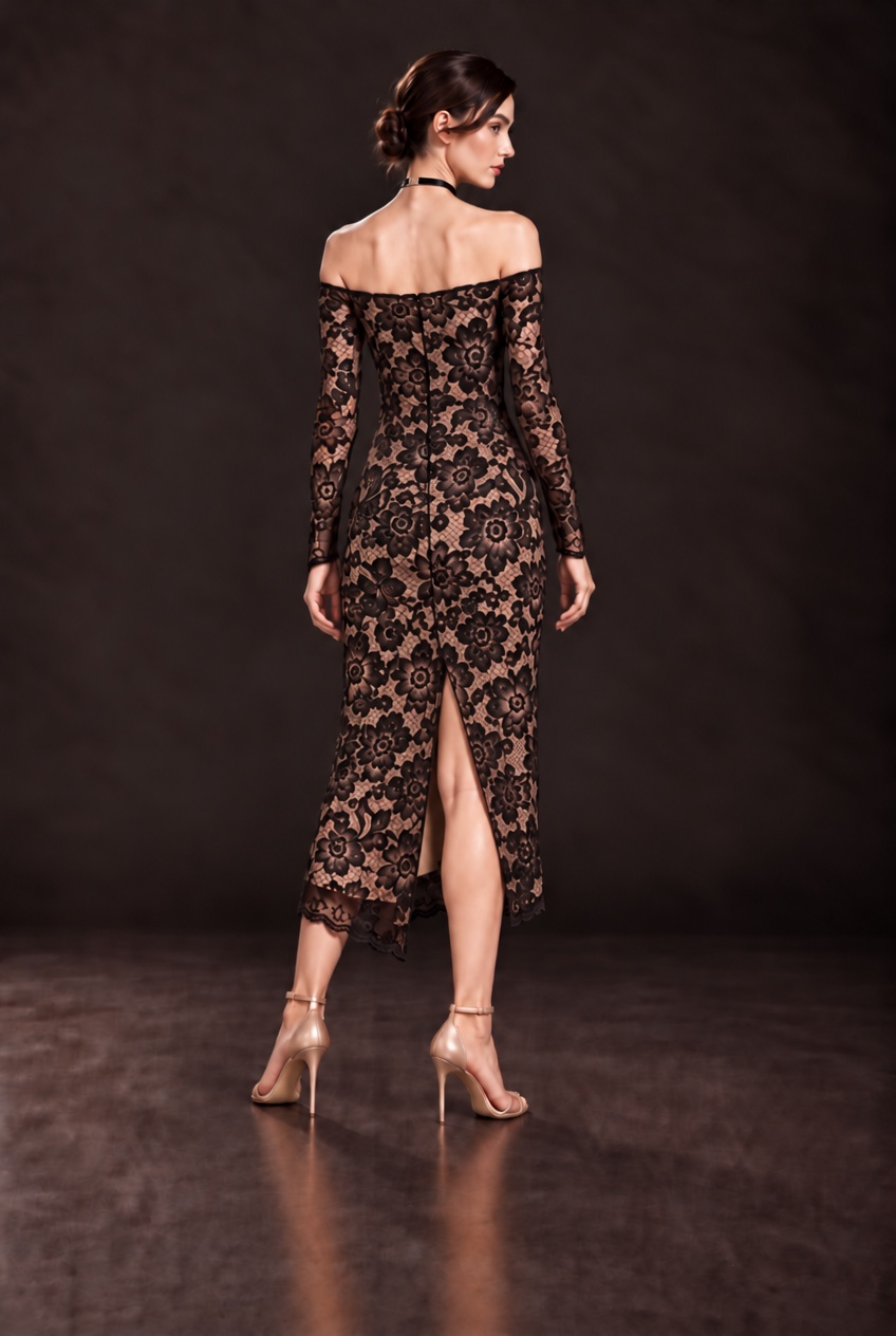 Amore Lace Off Shoulder Showcase Dress - Image 2