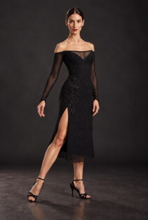 Crystal Ball Off Shoulder Dress