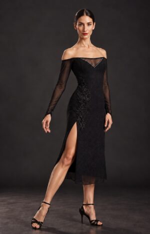 Crystal Ball Off Shoulder Dress