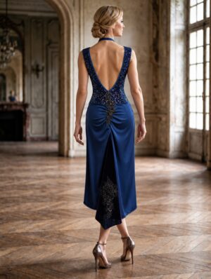 Divina Sequin Blue Showcase Dress