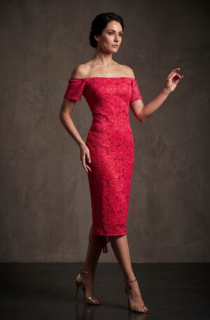 Carola Off Shoulder Lace Dress