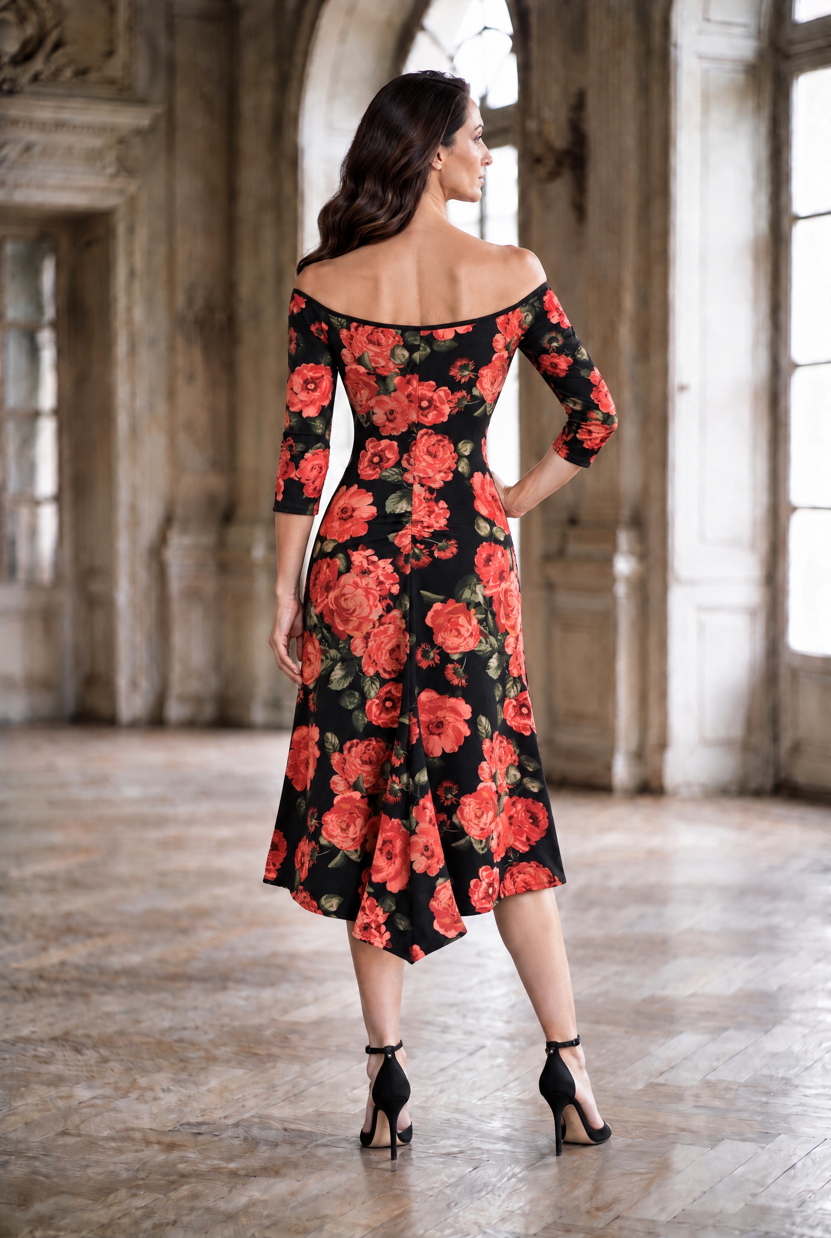 Harmony Off Shoulder Jersey Milonga Dress - Image 4