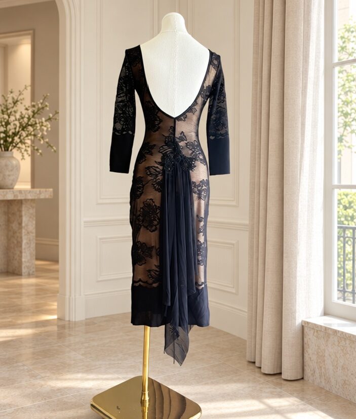 Queen V. Floral Panels Showcase Dress - Image 4